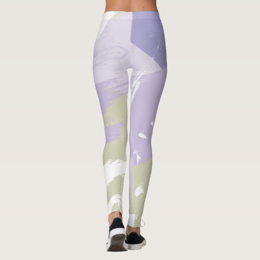 Leggings für abstrakte Pinselstriche (Rückseite)
