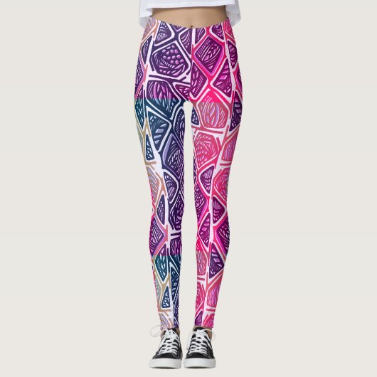 Leggings für afrikanische Muster (Vorderseite)