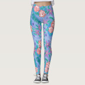 Leggings für Aquarellblumen (Vorderseite)