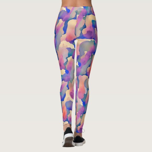 Leggings für Aquarellmuster (Rückseite)