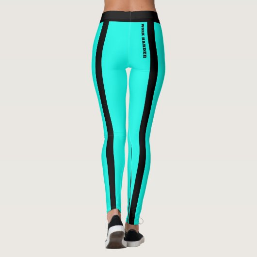 Leggings für benutzerdefinierte Leuchtmittel Blau (Rückseite)