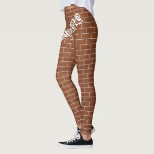 Leggings für benutzerdefinierte Texte - Mauer