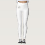 Leggings für benutzerdefinierte Vorlagen Hinzufüge<br><div class="desc">Fügen Sie Ihr Logo für den Textnamen moderne,  elegante Template-weiße Leggings.</div>