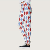 Leggings für blaue rote Raute (Links)
