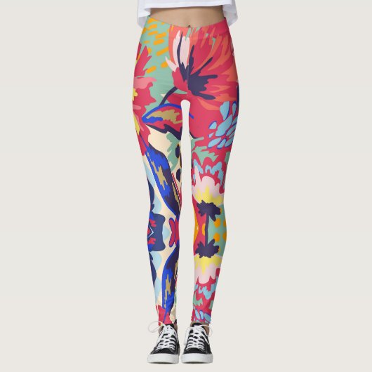 Leggings für Blumendesign (Vorderseite)