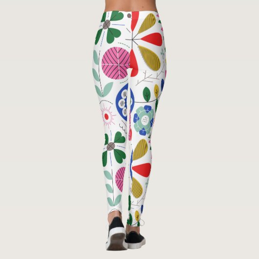 Leggings für Blumendruck (Rückseite)