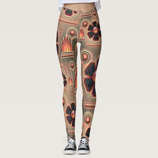 Leggings für coole Steampunk-Muster (Vorderseite)