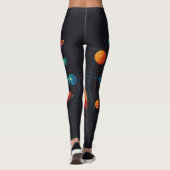 Leggings für das dynamische Sonnensystem für Mädch (Rückseite)