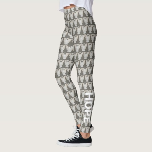 Leggings für das White Awareness Ribbon Engel Cust (Links)