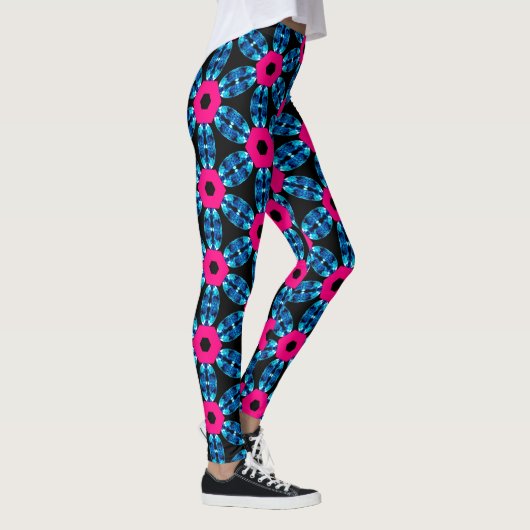 Leggings für den Zierdesigner in Blau und Rosa (Rechts)