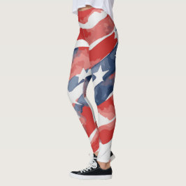 Leggings für die abstrakte Wasserfarbenflagge für