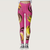 Leggings für die Fun Swirl-Gestaltung - Rosa (Vorderseite)