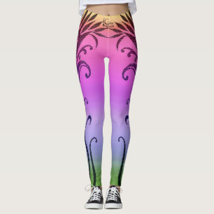 Leggings für die Gestaltung von Regenbogenfarben