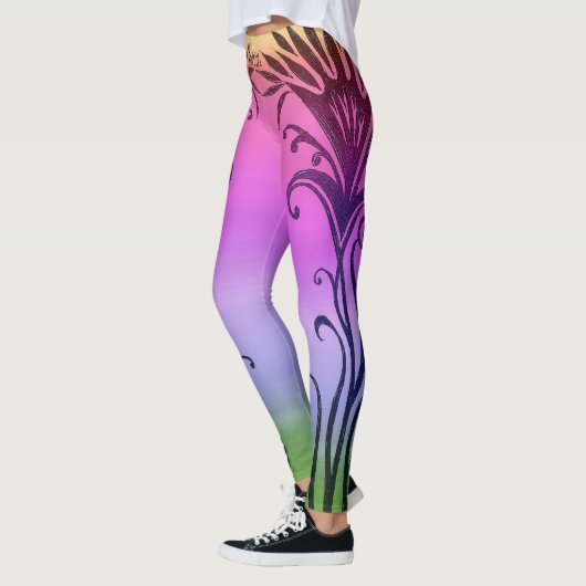 Leggings für die Gestaltung von Regenbogenfarben (Links)