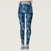 Leggings für die tropische Blume von Navy Denim (Vorderseite)