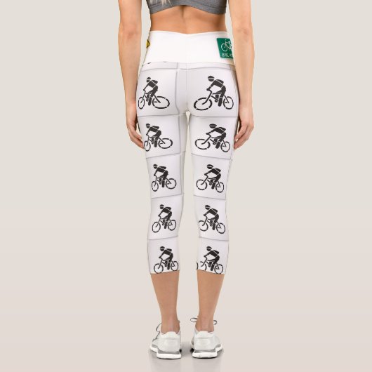 Leggings für ein Fahrradmädchen. (Rückseite)