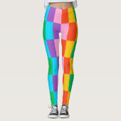 Leggings für Farbblöcke in Regenbogenschritten - f (Vorderseite)