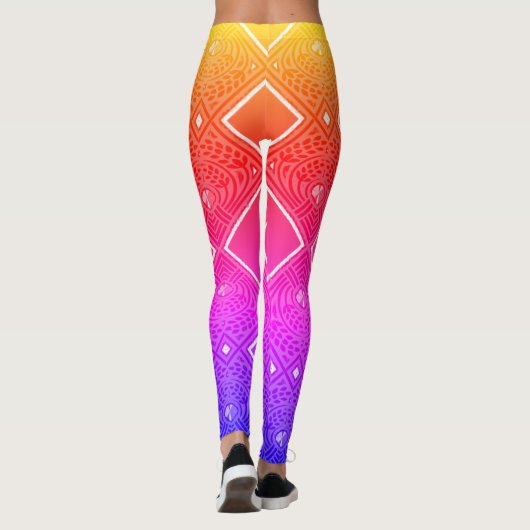 Leggings für farbiges digitales 3D-Design - perfek (Rückseite)