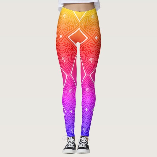 Leggings für farbiges digitales 3D-Design - perfek (Vorderseite)