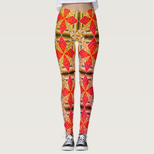 Leggings für farbiges digitales 3D-Design - perfek (Vorderseite)