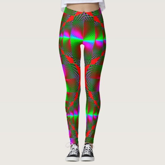 Leggings für farbiges digitales 3D-Design - perfek (Vorderseite)