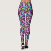 Leggings für Funky Lila Circles (Rückseite)