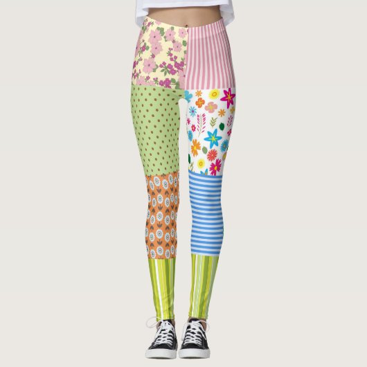 Leggings für gequiltes Patchwork-Muster (Vorderseite)