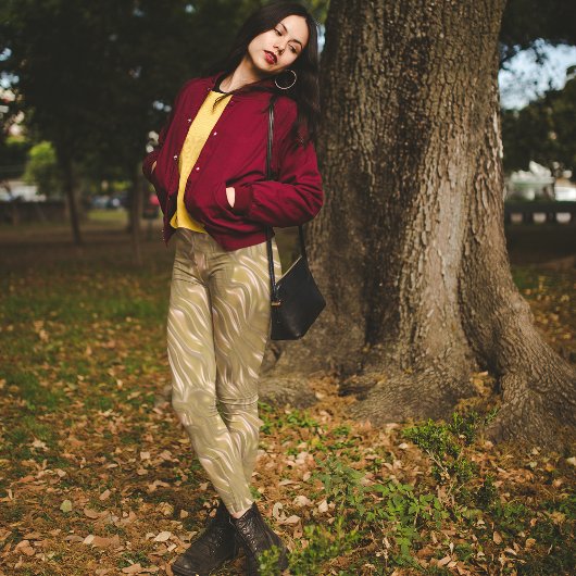 Leggings für Gold-Satin-Muster - Hübsch