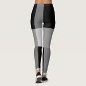 Leggings für Grau- und Schwarz-Art-Design (Rückseite)