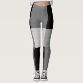 Leggings für Grau- und Schwarz-Art-Design (Vorderseite)