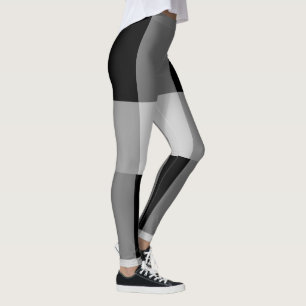Leggings für Grau- und Schwarz-Art-Design