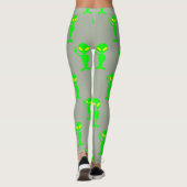 Leggings für graue und lime-grüne Alien (Rückseite)