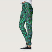Leggings für grüne abstrakte Kunst (Links)
