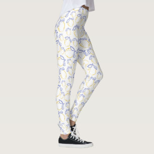 Leggings für handgezeichnete Lemon-Muster