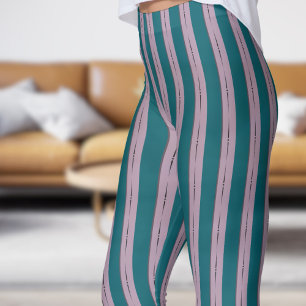 Leggings für klassische dunkle Aquamarine und rosa