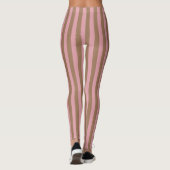 Leggings für klassische Gämse und rosa Streifenmus (Rückseite)