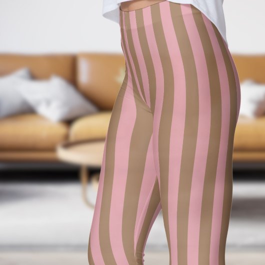 Leggings für klassische Gämse und rosa Streifenmus