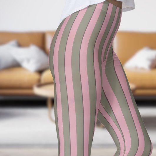 Leggings für klassische Korsilk- und rosa Stripmus