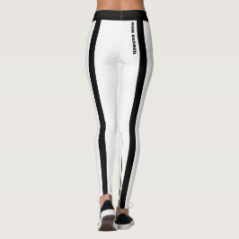 Leggings für klassische Schwarz-Weiß-Streifen