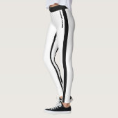 Leggings für klassische Schwarz-Weiß-Streifen (Links)