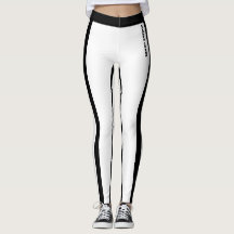 Leggings für klassische Schwarz-Weiß-Streifen