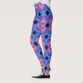 Leggings für kosmische Neon-Fraktal-Muster (Links)