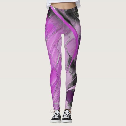 Leggings für lila Designer (Vorderseite)