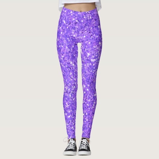 Leggings für lila funkelnde Glitzer (Vorderseite)