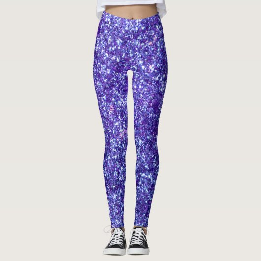 Leggings für lila Glitzer (Vorderseite)