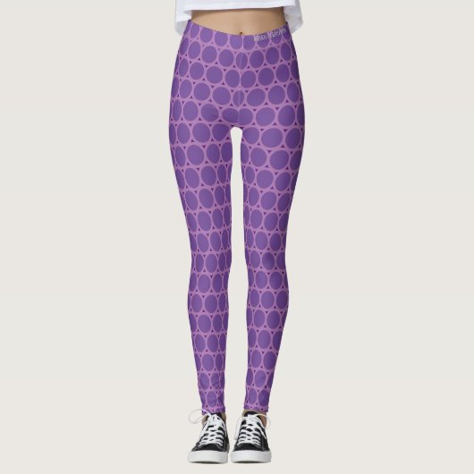 Leggings für lila Kreise (Vorderseite)