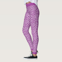 Leggings für lila Leopard-Skin