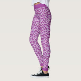 Leggings für lila Leopard-Skin