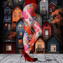 Leggings für mehrfarbige Liebe Herz-Muster