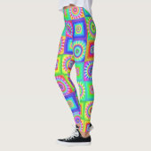 Leggings für mehrfarbige Patchwork-Blume (Links)
